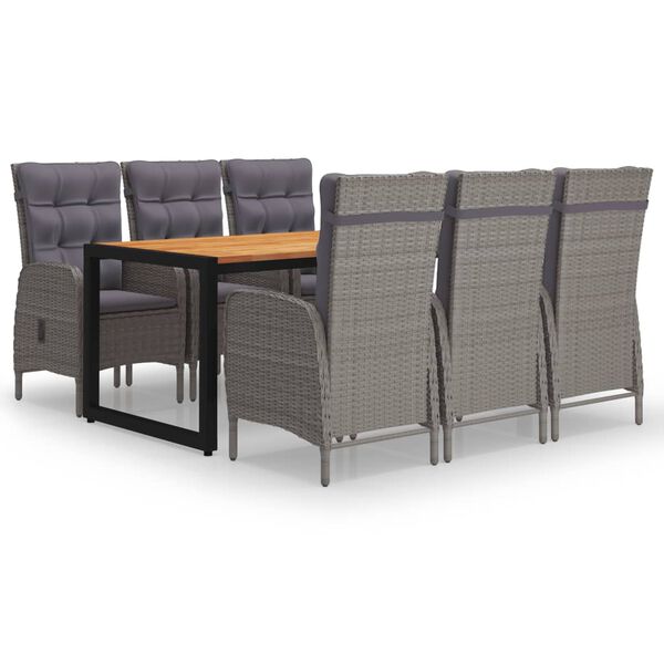 vidaXL 7d&iacute;ln&yacute; zahradn&iacute; j&iacute;deln&iacute; set &scaron;ed&yacute;