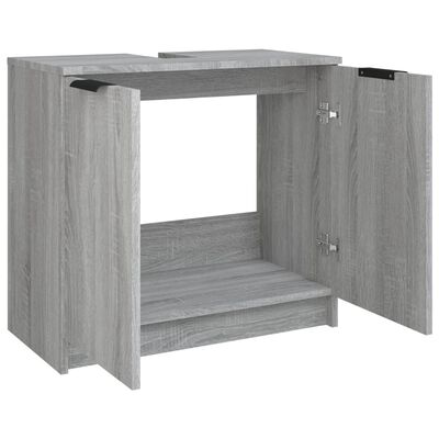 vidaXL Koupelnová skříňka šedá sonoma 64,5x33,5x59 cm kompozitní dřevo