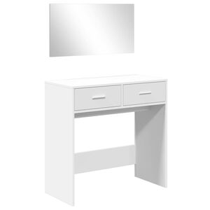 vidaXL Toaletn&iacute; stolek se zrcadlem b&iacute;l&yacute; 80 x 39 x 80 cm