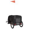vidaXL Vozík za kolo pro psa černý oxfordská tkanina a železo
