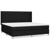vidaXL Box spring postel s matrac&iacute; čern&aacute; 200x200 cm textil