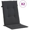 vidaXL Podu&scaron;ky na židli vysok&eacute; opěradlo 2 ks čern&eacute; 120x50x3 cm textil