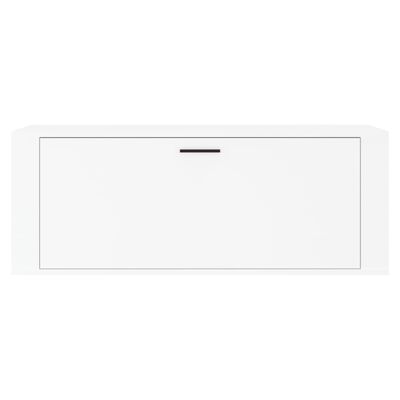 vidaXL Nástěnný botník bílá 100 x 35 x 38 cm kompozitní dřevo