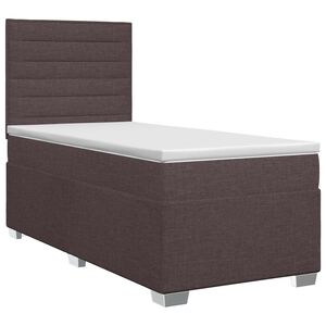 vidaXL Postel boxspring s matrac&iacute; Tmavě hněd&aacute; 80 x 200 cm Textil