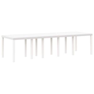 vidaXL Zahradn&iacute; stůl B&iacute;l&aacute; 300 x 100 x 73 cm polyratan