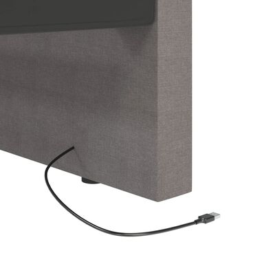 vidaXL Válenda s USB světle šedá textil 90 x 200 cm