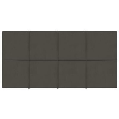 vidaXL Nástěnné panely 12 ks tmavě šedé 60 x 30 cm samet 2,16 m²