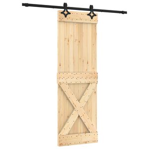 vidaXL Posuvn&eacute; dveře 70 x 210 cm Masivn&iacute; borov&eacute; dřevo (neupraven&eacute;)