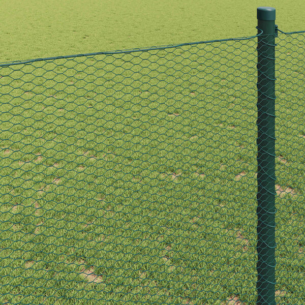 vidaXL Hexagon&aacute;ln&iacute; oplocen&iacute; Zelen&aacute; 1,4 x 10 m PVC