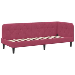 vidaXL Rohov&yacute; r&aacute;m postele V&iacute;no Červen&eacute; 80 x 200 cm samet