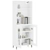 vidaXL Skř&iacute;ň highboard b&iacute;l&aacute; 69,5 x 34 x 180 cm kompozitn&iacute; dřevo
