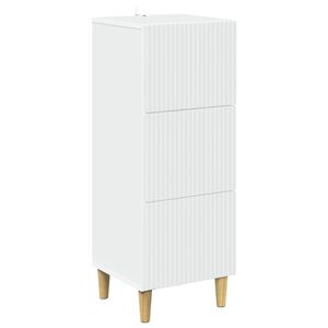 vidaXL Skř&iacute;ň se z&aacute;suvkami B&iacute;l&aacute; 33 x 34,5 x 90 cm Kompozitn&iacute; dřevo