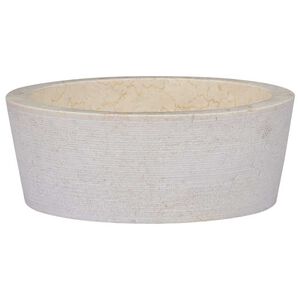 vidaXL Umyvadlo kr&eacute;mov&eacute; &Oslash; 40 x 15 cm mramor