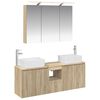 vidaXL Sada koupelnov&yacute;ch skř&iacute;něk 4 pcs Dub sonoma Kompozitn&iacute; dřevo
