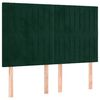 vidaXL Čelo postele tmavě zelen&eacute; 144x5x118/128 cm sametov&eacute;