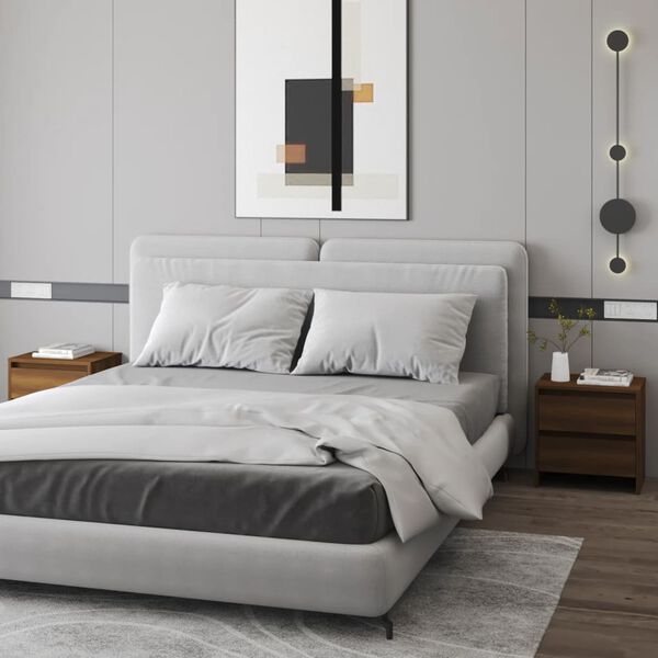 vidaXL Nočn&iacute; stolky 2 ks hněd&yacute; dub 45x34,5x44,5 cm kompozitn&iacute; dřevo