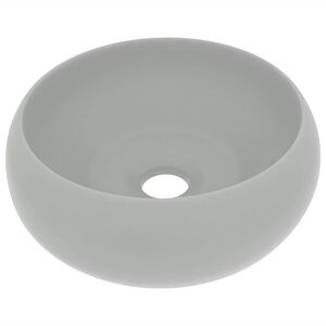 vidaXL Luxusn&iacute; umyvadlo kulat&eacute; matn&eacute; světle &scaron;ed&eacute; 40 x 15 cm keramick&eacute;