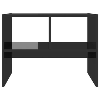 vidaXL Odkládací stolek černý s vysokým leskem 60x40x45 cm dřevotříska