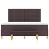 vidaXL Postel s boxspringem s matrac&iacute; Tmavě hněd&aacute; 180 x 200 cm textil