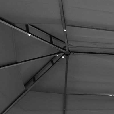 vidaXL Altán se střechou antracitový 400 x 300 x 270 cm ocel