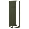 vidaXL Stojan palivov&eacute; dř&iacute;v&iacute; Olivově zelen&aacute; Ocel v&aacute;lcovan&aacute; za studena