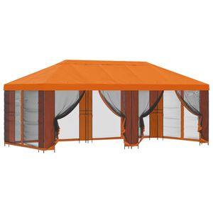 vidaXL Alt&aacute;n s bočn&iacute;mi stěnami 6 x 3 m Oranžov&aacute; Polyester a ocel 190