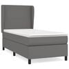 vidaXL Box spring postel s matrac&iacute; &scaron;ed&aacute; 80 x 200 cm uměl&aacute; kůže