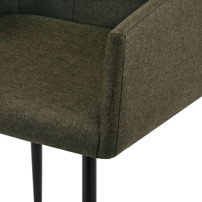 vidaXL Jídelní židle s područkami 2 ks hnědé textil
