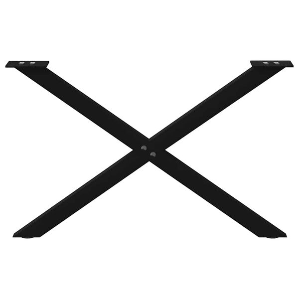 vidaXL Nohy konferenčn&iacute;ho stolku ve tvaru X, 2 ks, čern&eacute;, 70 x (42-43) cm, ocel