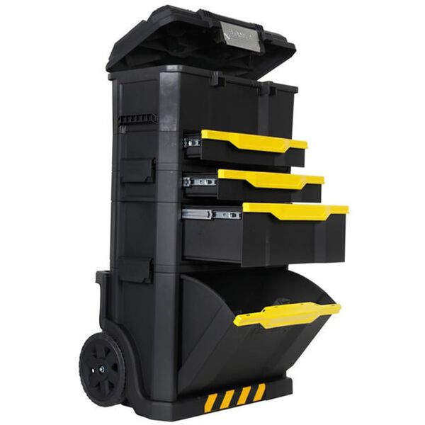 Stanley D&iacute;lna na kolečk&aacute;ch plastov&aacute; čern&aacute; 1-79-206