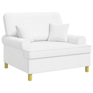 vidaXL XXL křeslo s pol&scaron;t&aacute;ři B&iacute;l&aacute; Textil