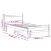 vidaXL Postel bez matrace b&iacute;l&aacute; 75 x 190 cm masivn&iacute; borovice