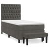 vidaXL Box spring postel s matrac&iacute; tmavě &scaron;ed&aacute; 100x200 cm samet