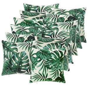 vidaXL Povlak na pol&scaron;t&aacute;ř 12 ks HEERLEN Vzor listů 40 x 40 cm Polyester