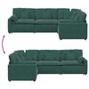 vidaXL Modulární pohovka s polštáři samet tmavě zelená