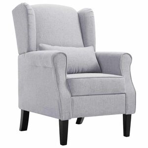 vidaXL Křeslo světle &scaron;ed&eacute; textil