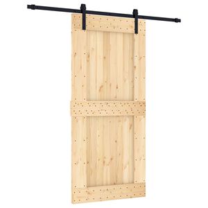 vidaXL Posuvn&eacute; dveře Přirozen&aacute; a čern&aacute; 95 x 210 cm