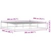 vidaXL R&aacute;m postele bez matrace b&iacute;l&yacute; 200x200 cm kovov&yacute;
