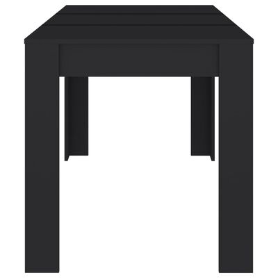 vidaXL Jídelní stůl černý 140 x 74,5 x 76 cm dřevotříska