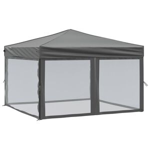 vidaXL Skl&aacute;dac&iacute; party stan s bočn&iacute;mi stěnami antracitov&yacute; 3 x 3 m