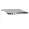 vidaXL Ručně zatahovac&iacute; mark&yacute;za s LED antracitov&aacute; a b&iacute;l&aacute; 350 x 250 cm