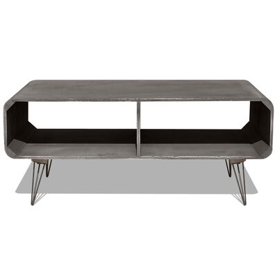 vidaXL Konferenční stolek 90 x 55,5 x 38,5 cm masivní pavlovnie šedý