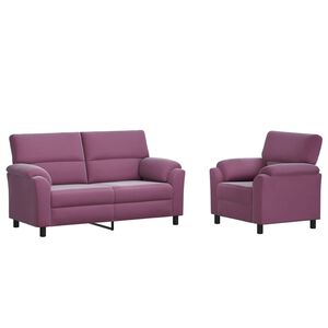 vidaXL Set pohovek 2 pcs Fialov&aacute; Samet