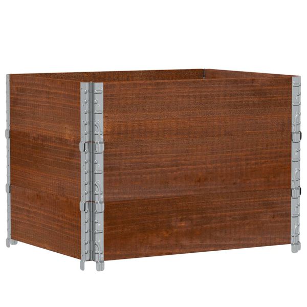 vidaXL Paletov&eacute; n&aacute;stavce 3 ks hněd&eacute; 80 x 60 cm masivn&iacute; borov&eacute; dřevo