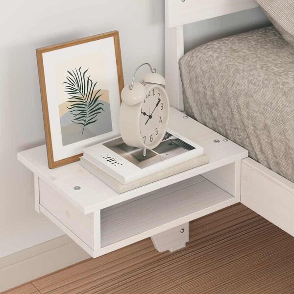 vidaXL Rám postele s čelo Bílá 75 x 190 cm Masivní borové dřevo