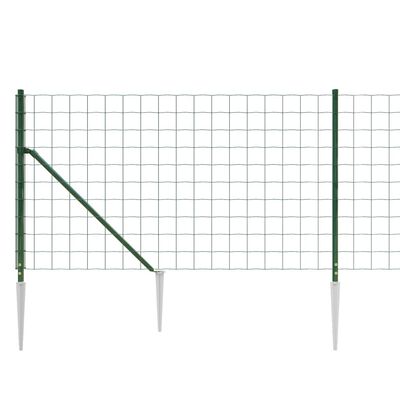 vidaXL Drátěný plot s kotevními hroty zelený 0,8 x 10 m