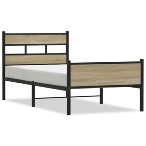 vidaXL R&aacute;m postele bez matrace dub sonoma 75 x 190 cm kompozitn&iacute; dřevo