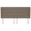 vidaXL Čelo postele typu u&scaron;&aacute;k taupe 183x23x118/128 cm textil