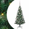 vidaXL Uměl&yacute; osvětlen&yacute; v&aacute;nočn&iacute; stromeček Zelen&aacute; 120 cm PVC a kov