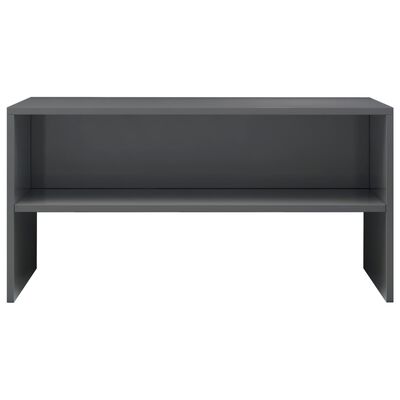 vidaXL TV stolek šedý s vysokým leskem 80 x 40 x 40 cm dřevotříska